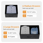 12 Drawer Dresser for Bedroom,Tall Fabric Dresser with Side Pockets and Hooks