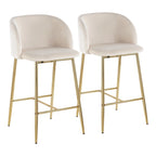 Silver Orchid Harding Velvet Counter Stool (Set of 2)