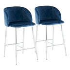 Silver Orchid Harding Velvet Counter Stool (Set of 2)
