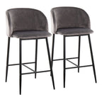 Silver Orchid Harding Velvet Counter Stool (Set of 2)