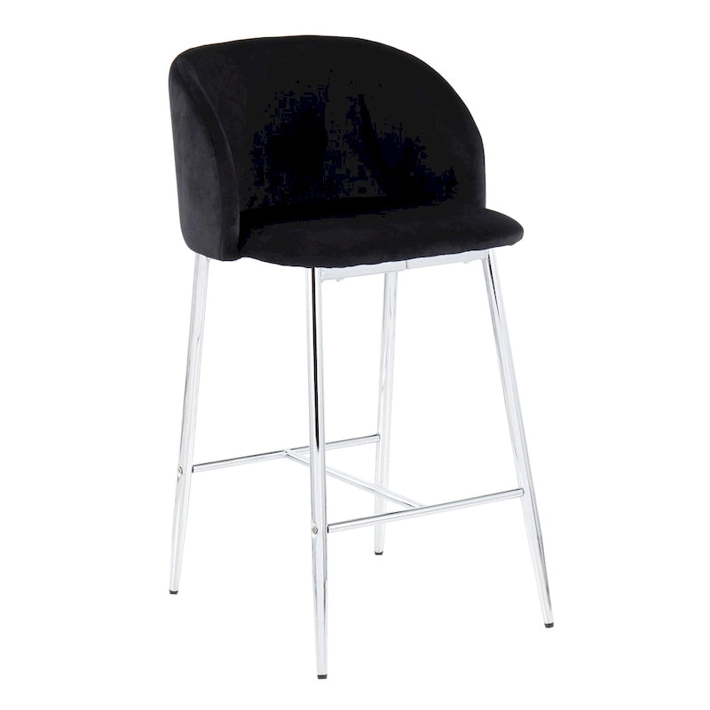 Silver Orchid Harding Velvet Counter Stool (Set of 2)