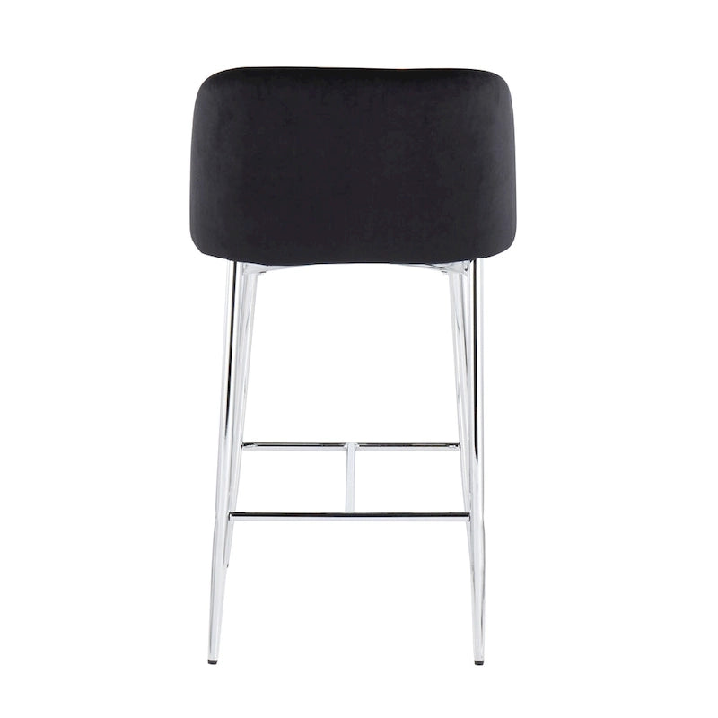 Silver Orchid Harding Velvet Counter Stool (Set of 2)