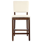 23 Inches Farmhouse Upholstered Counter Height Bar Stools with Back Set of 2