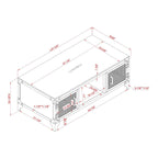 Conner Rustic Black and Dark Walnut 48-inch Steel Storage Coffee Table by Furniture of America