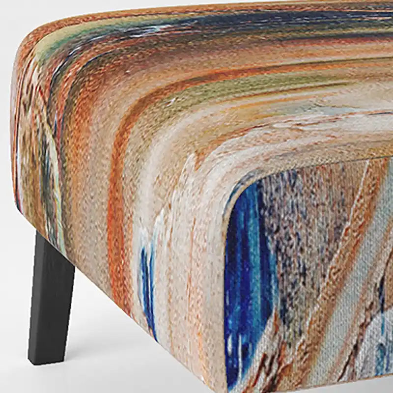 Designart  Colorful Abstract Painting Strokes II  Upholstered Modern Accent Chair and Arm Chair