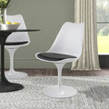 Swivel Tulip Side Chair,Dining Chair with Cushioned Seat and Curved Backrest