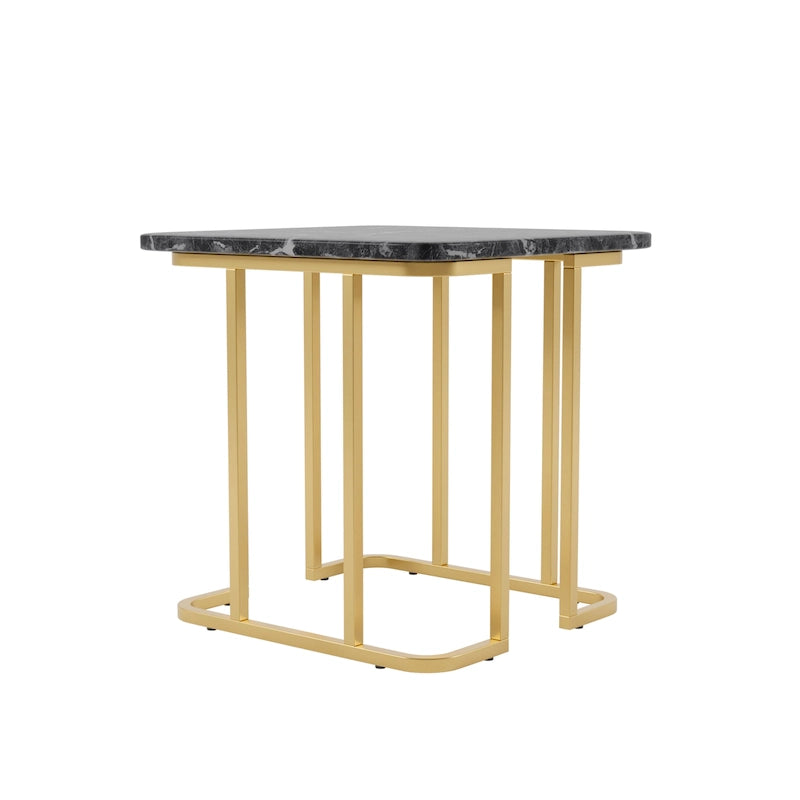 Deeanne Contemporary 24-inch Faux Marble Side Table by Furniture of America