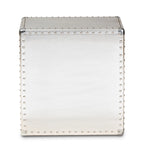 Baxton Studio Armel French Industrial Silver Metal 3-Drawer End Table