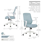 Porthos Home Casen Office Chair, Mesh Back, Height Adjustable Seat