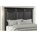 Roundhill Furniture Renova 4-piece Vintage Black Wood Panel Bedroom Set