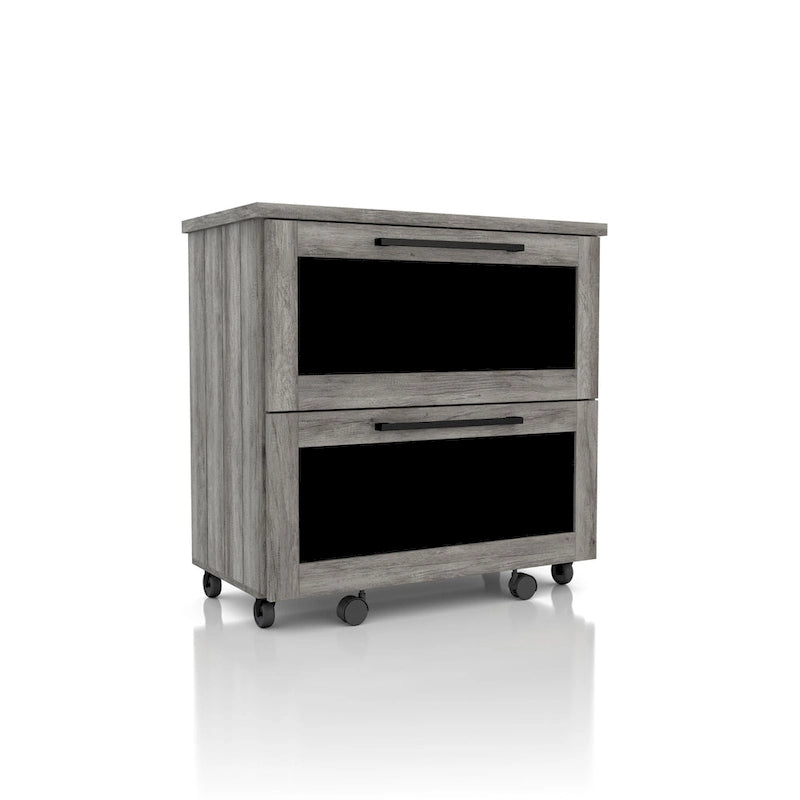 DH BASIC Rustic Grey 2-Drawer File Cabinet by Denhour