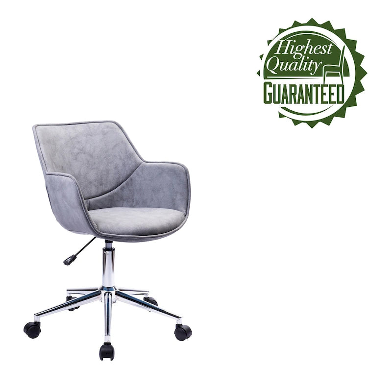 Porthos Home Xen Adjustable Office Chair, Microfiber, Chrome Base