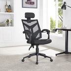 Adjustable Ergonomic Office Chair with Headrest Ergonomic Desk Chair High Back Mesh Office Chairs with Lumbar Support and Wheels