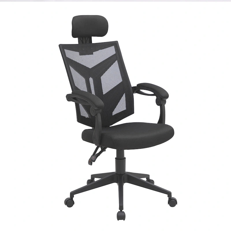 Adjustable Ergonomic Office Chair with Headrest Ergonomic Desk Chair High Back Mesh Office Chairs with Lumbar Support and Wheels