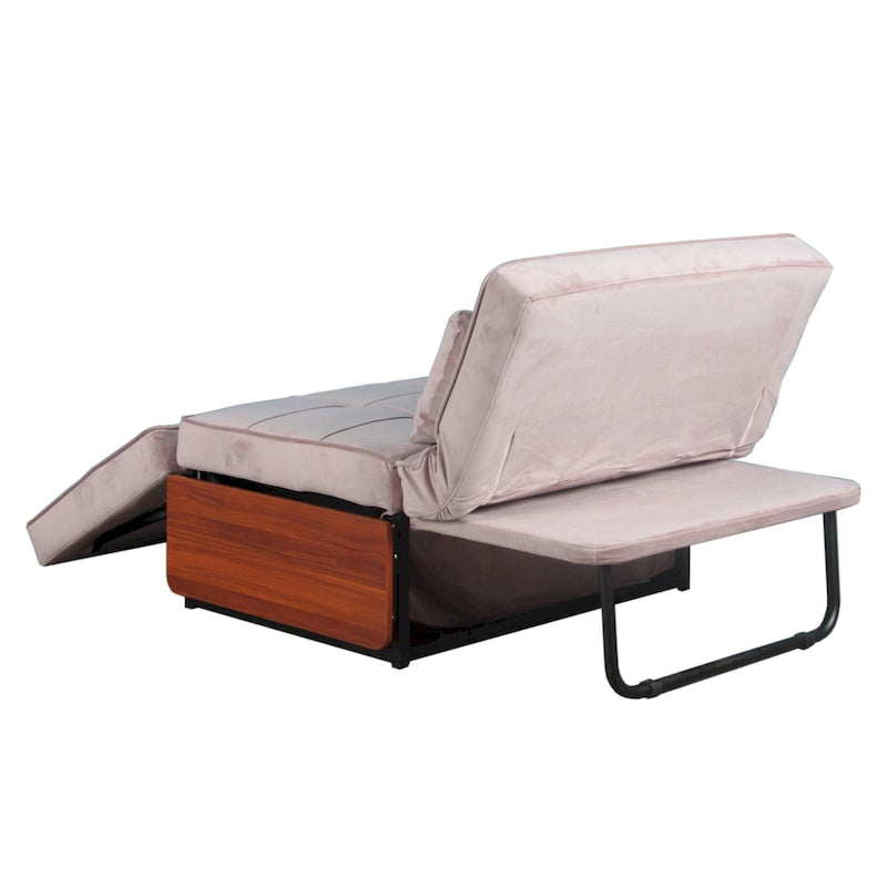 Furniture of America Hattie Assembled Convertible Cocktail Ottoman-Futon
