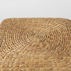Mercana  Maya  Brown Striped Seagrass Round Coffee Table Pouf