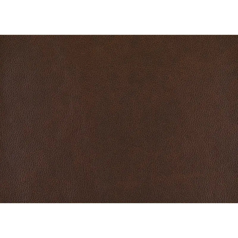 Sen 88 Inch Low Back Tufted Sofa, Brown Top Grain Leather, Metal Legs