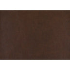 Sen 88 Inch Low Back Tufted Sofa, Brown Top Grain Leather, Metal Legs