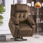 MCombo Lay Flat Lift Recliner with Power Headrest for Small Elderly People, Infinite Position Lift Chair, Fabric 7660