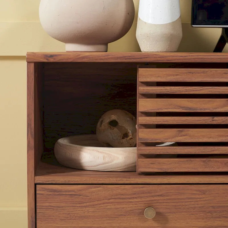 SAFAVIEH Ciera 3-Drawer Entertainment TV Media Stand (65  Flatscreen TV) - 58.7 In. x 15.2 In. x 23.9 In. - 59Wx15Dx24H