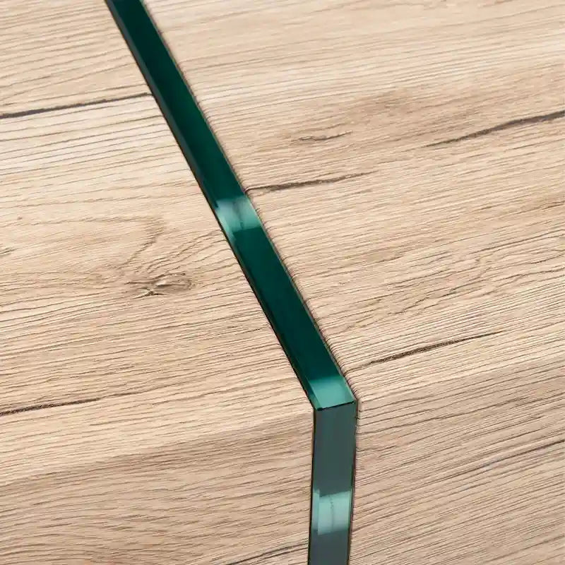 SAFAVIEH Pluma Glass Leg Rectangular Coffee Table - 43.3  W x 23.6  L x 15.7  H - 43Wx24Dx16H