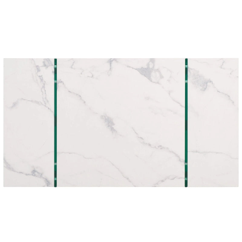 SAFAVIEH Pluma Glass Leg Rectangular Coffee Table - 43.3  W x 23.6  L x 15.7  H - 43Wx24Dx16H