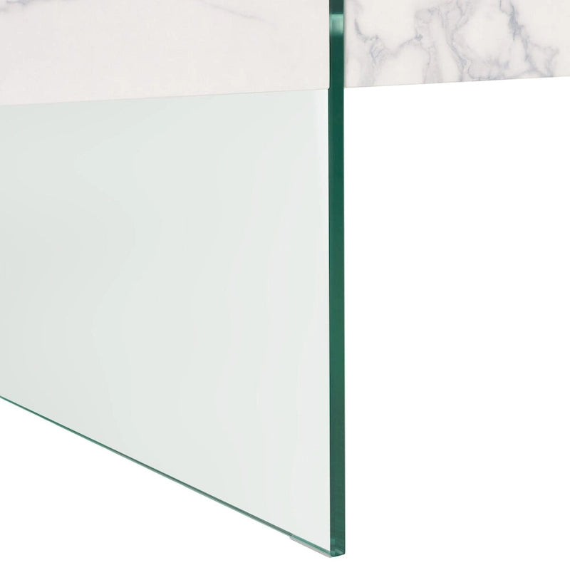 SAFAVIEH Pluma Glass Leg Rectangular Coffee Table - 43.3  W x 23.6  L x 15.7  H - 43Wx24Dx16H