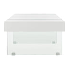 SAFAVIEH Pluma Glass Leg Rectangular Coffee Table - 43.3  W x 23.6  L x 15.7  H - 43Wx24Dx16H
