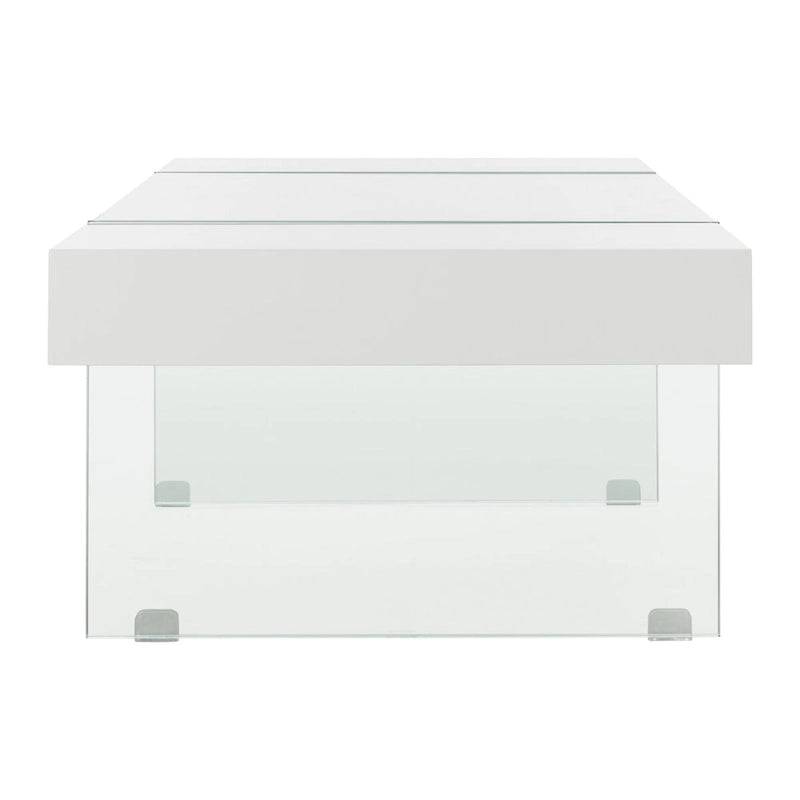 SAFAVIEH Pluma Glass Leg Rectangular Coffee Table - 43.3  W x 23.6  L x 15.7  H - 43Wx24Dx16H
