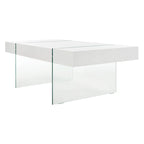SAFAVIEH Pluma Glass Leg Rectangular Coffee Table - 43.3  W x 23.6  L x 15.7  H - 43Wx24Dx16H