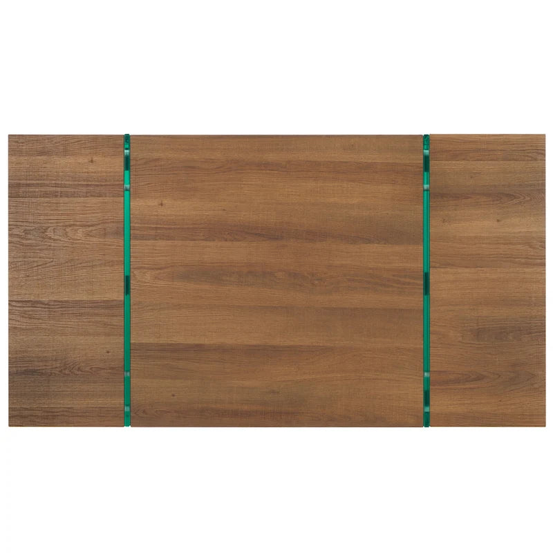 SAFAVIEH Pluma Glass Leg Rectangular Coffee Table - 43.3  W x 23.6  L x 15.7  H - 43Wx24Dx16H