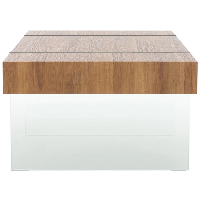 SAFAVIEH Pluma Glass Leg Rectangular Coffee Table - 43.3  W x 23.6  L x 15.7  H - 43Wx24Dx16H