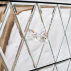 2-Drawer Mirrored Nightstand End Table