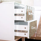 2-Drawer Mirrored Nightstand End Table