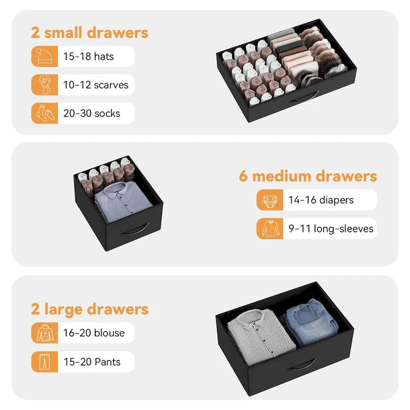 Bedroom Dresser with 10 Large Drawers for 55  Long TV Stand - 55 inches