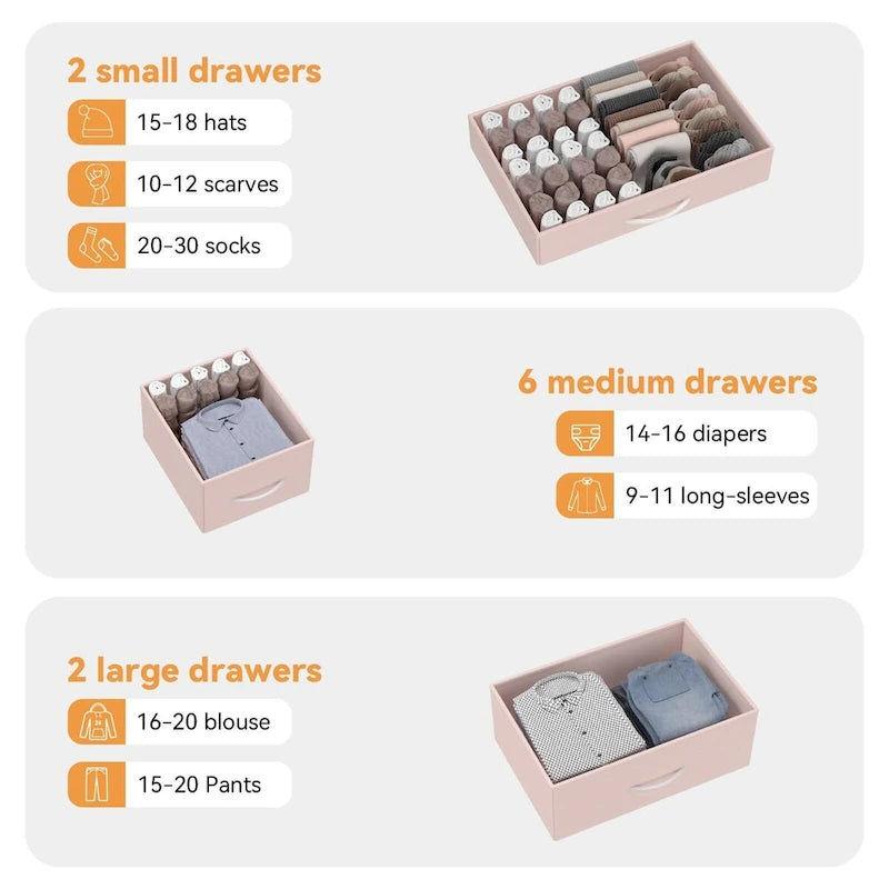 Bedroom Dresser with 10 Large Drawers for 55  Long TV Stand - 55 inches