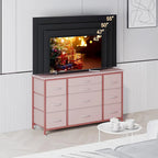 Bedroom Dresser with 10 Large Drawers for 55  Long TV Stand - 55 inches