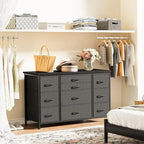 Bedroom Dresser with 10 Large Drawers for 55  Long TV Stand - 55 inches