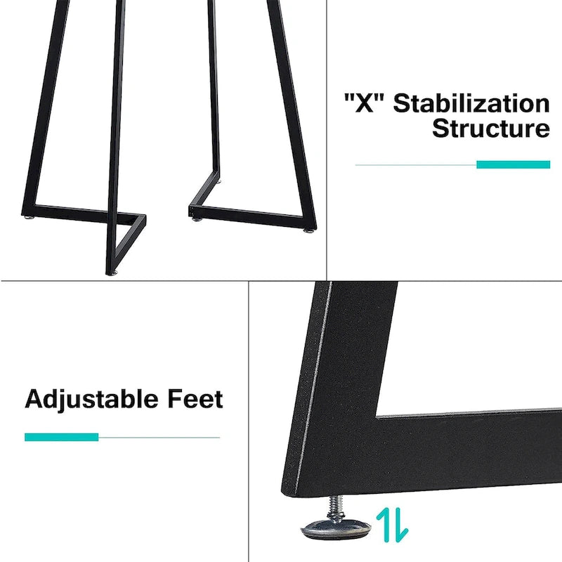 Javlergo 31.5  Round Dining Table Modern Leisure Table with Metal Leg