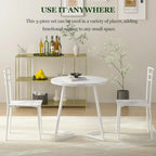 Javlergo 31.5  Round Dining Table Modern Leisure Table with Metal Leg