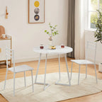 Javlergo 31.5  Round Dining Table Modern Leisure Table with Metal Leg