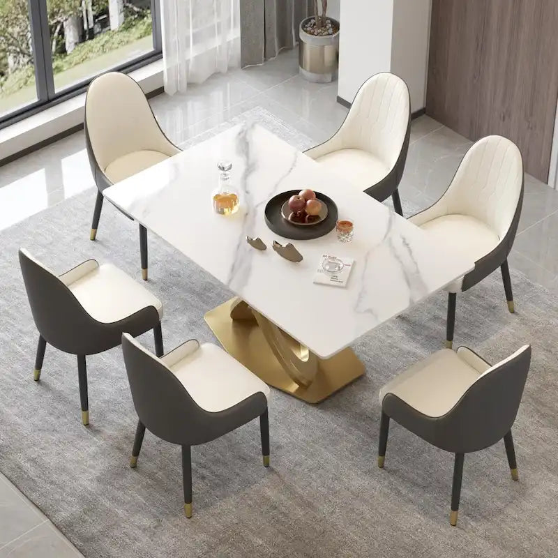 63  Dining Table, Modern Dining Table for 6