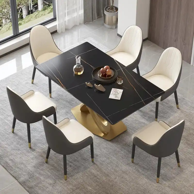 63  Dining Table, Modern Dining Table for 6