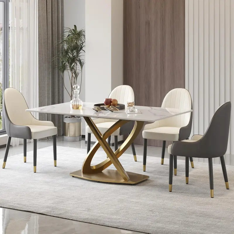 63  Dining Table, Modern Dining Table for 6