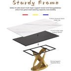 63  Dining Table, Modern Dining Table for 6