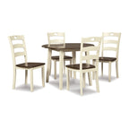 Signature Design by Ashley Woodanville Cream/Brown 5-Piece Dining Package