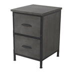 Lafayette rustic 2 drawer filing cabinet in Rowan Gray finish