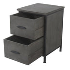 Lafayette rustic 2 drawer filing cabinet in Rowan Gray finish