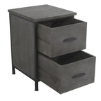 Lafayette rustic 2 drawer filing cabinet in Rowan Gray finish