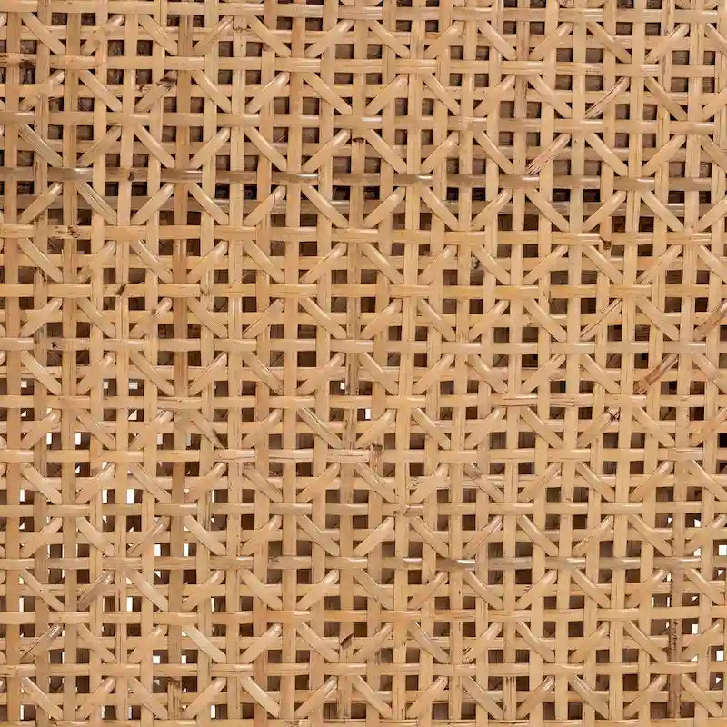 Lovina Bohemian Light Honey Rattan and Acacia Wood Accent Bench